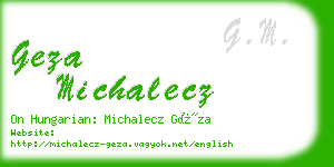 geza michalecz business card